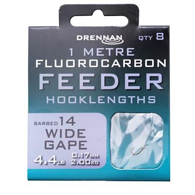 Drennan FLUOROCARBON 1MT FEEDER WIDE GAPE 14  