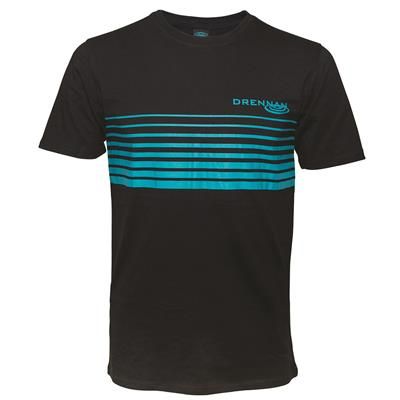 Drennan T Shirt Black Aqua 2XL