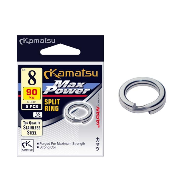 MAX POWER SPLIT RING K-2201 6,5MM55KG SS OPP.5PCS