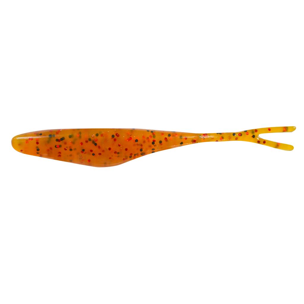 E-SOX DROPSHOT LURES , SPLIT TAILS , AMBER  