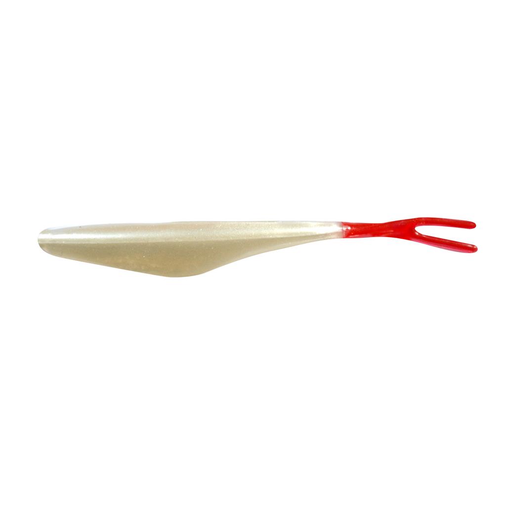 E-SOX DROPSHOT LURES , SPLIT TAILS , PEARL RED  