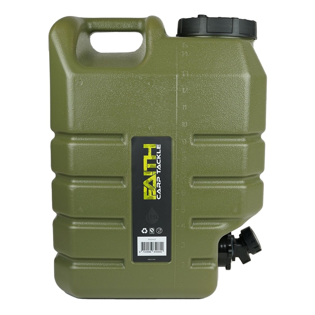 Faith | Jerrycan | 15 Ltr  | 28x18x37,5cm | Polyetheen Groen