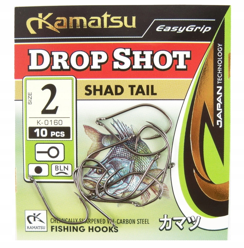 HOOK KAMATSU DROPSHOT SHAD TAIL 2BLNR BAG 10 PCS