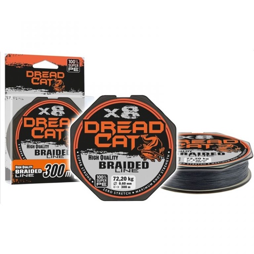 [865000089] BRAIDED LINE VX8 BLACK 0,40mm/#6/47,10kg/300m DREA